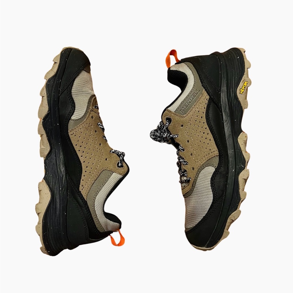 Merrell Speed Solo Hiking Shoes Men’s 8 Black Boulder Orange